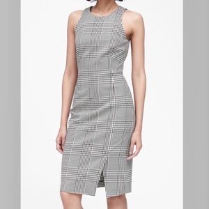 Banana Republic Black and White Plaid Dress